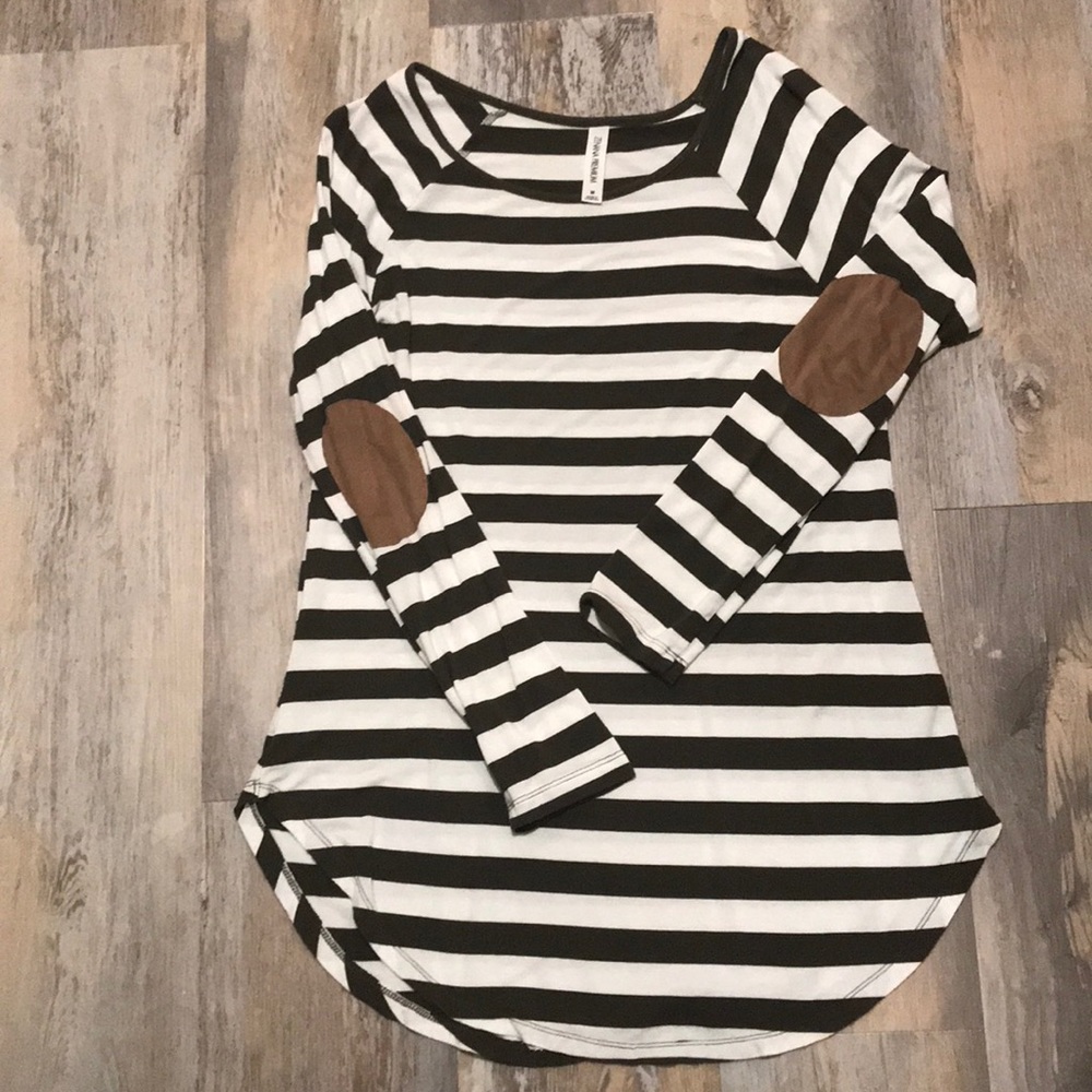 Long sleeved striped shirt